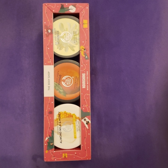 Body Shop Retiring Nourishing Body Butter Trio Mango Moringa Almond Milk & Honey - Picture 6 of 7